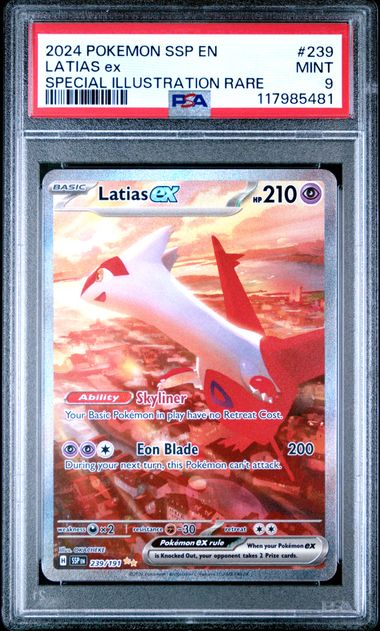 2024 POKEMON SSP EN-SURGING SPARKS #239 LATIAS EX SPECIAL ILLUSTRATION RARE